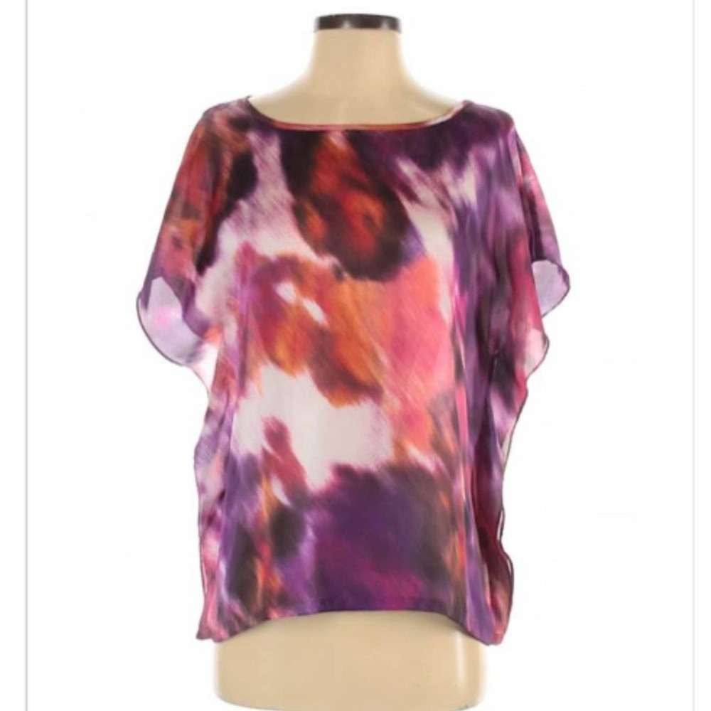 Vince Camuto Boat Neck Blouse Multicolor
